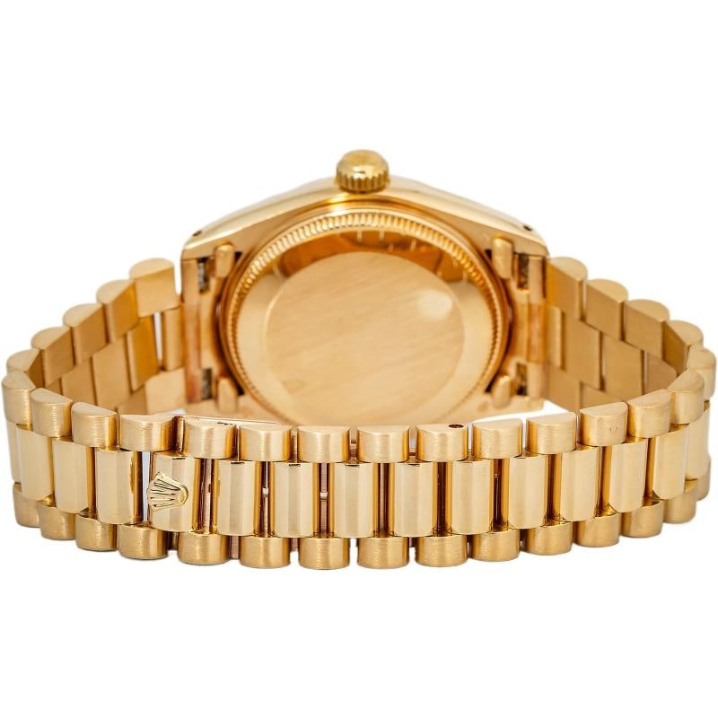 Rolex Datejust 6827 MidSize 18k YG President Factory Diamond Women's Watch 31mm - 4