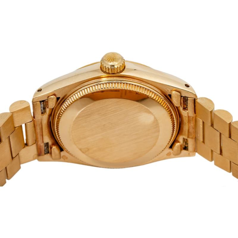 Rolex Datejust 6827 MidSize 18k YG President Factory Diamond Women's Watch 31mm - 5