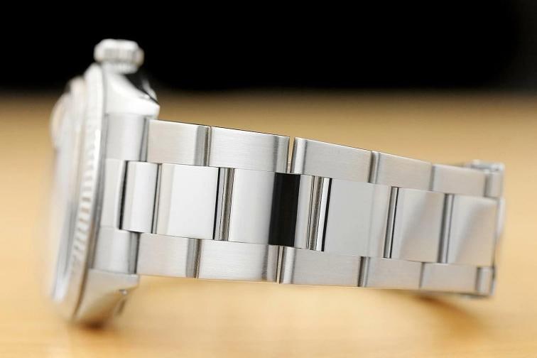 MENS ROLEX DATEJUST 16014 WHITE ROMAN DIAL 18K WHITE GOLD STAINLESS STEEL WATCH - 5