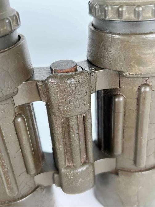 Vintage Carl Zeiss Dialyt 8x30B Army Olive Green Rubber Binoculars West Germany - 8