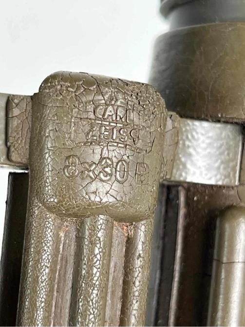 Vintage Carl Zeiss Dialyt 8x30B Army Olive Green Rubber Binoculars West Germany - 9