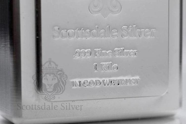 1 KILO Scottsdale STACKERÂ® Silver Bar .999 Silver Bullion #A131 - 5