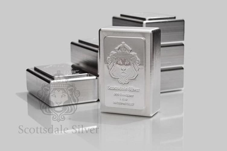 1 KILO Scottsdale STACKERÂ® Silver Bar .999 Silver Bullion #A131 - 6