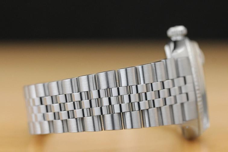 MENS ROLEX DATEJUST 1601 18K WHITE GOLD STAINLESS SS SILVER DIAMOND DIAL WATCH - 6