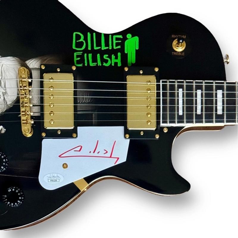 Billie Eilish Signed Guitar Custom Graphics JSA COA Bad Guy Lunch - 2