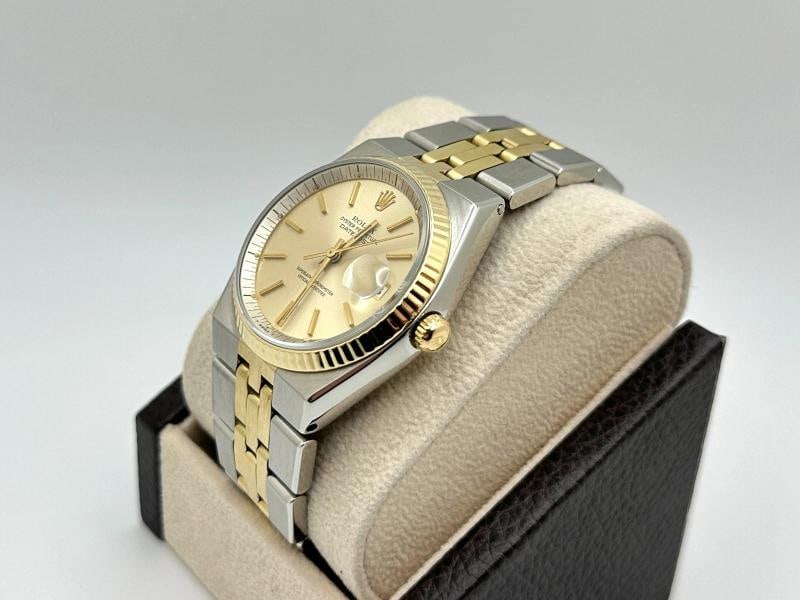 Vintage Rolex Datejust 36 1630 Rare Bird 36mm Champagne 14K Yellow Gold Steel - 2