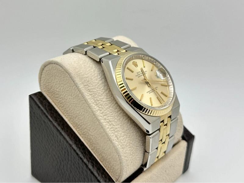 Vintage Rolex Datejust 36 1630 Rare Bird 36mm Champagne 14K Yellow Gold Steel - 3