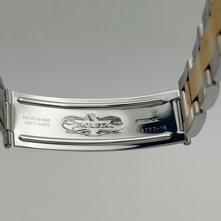 Rolex Oyster Perpetual 14233 34mm Silver Dial 18k Yellow Gold Stainless Steel - 12