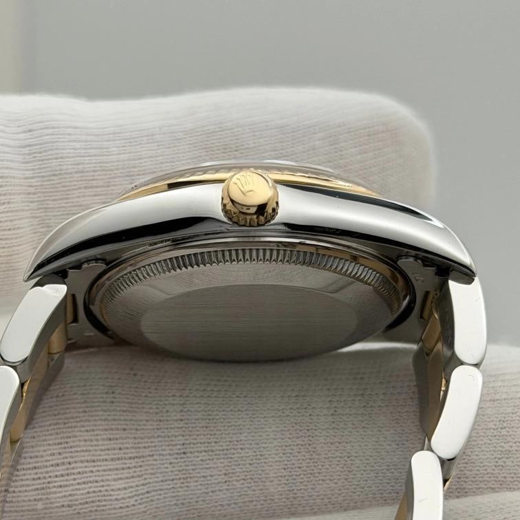 Rolex Oyster Perpetual 14233 34mm Silver Dial 18k Yellow Gold Stainless Steel - 9