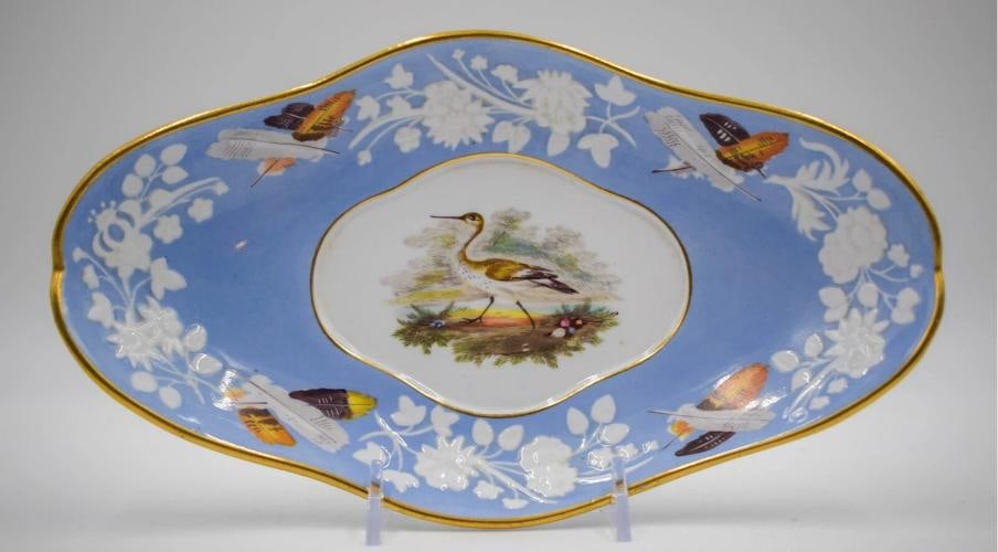 Antique Spode Game Bird, Feathers, Small Tureen w/Stand, Circa 1830 - 6