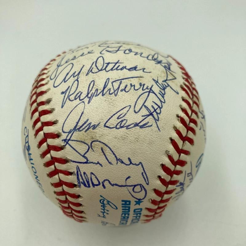 1961 New York Yankees World Series Champs Team Signed Baseball Mickey Mantle JSA - 3