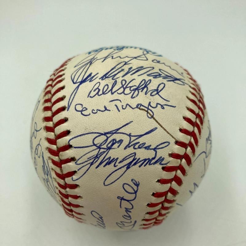 1961 New York Yankees World Series Champs Team Signed Baseball Mickey Mantle JSA - 6