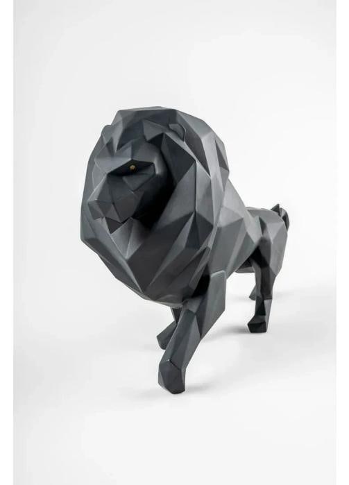 LladrÃ² Lion Sculpture Matte Black Limited Ref. 01009746 - Official - 2