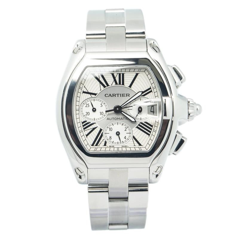 Cartier Roadster 2618 W62019X6 Stainless Steel Silver Dial Auto Men's Watch 43mm (1 of 5)