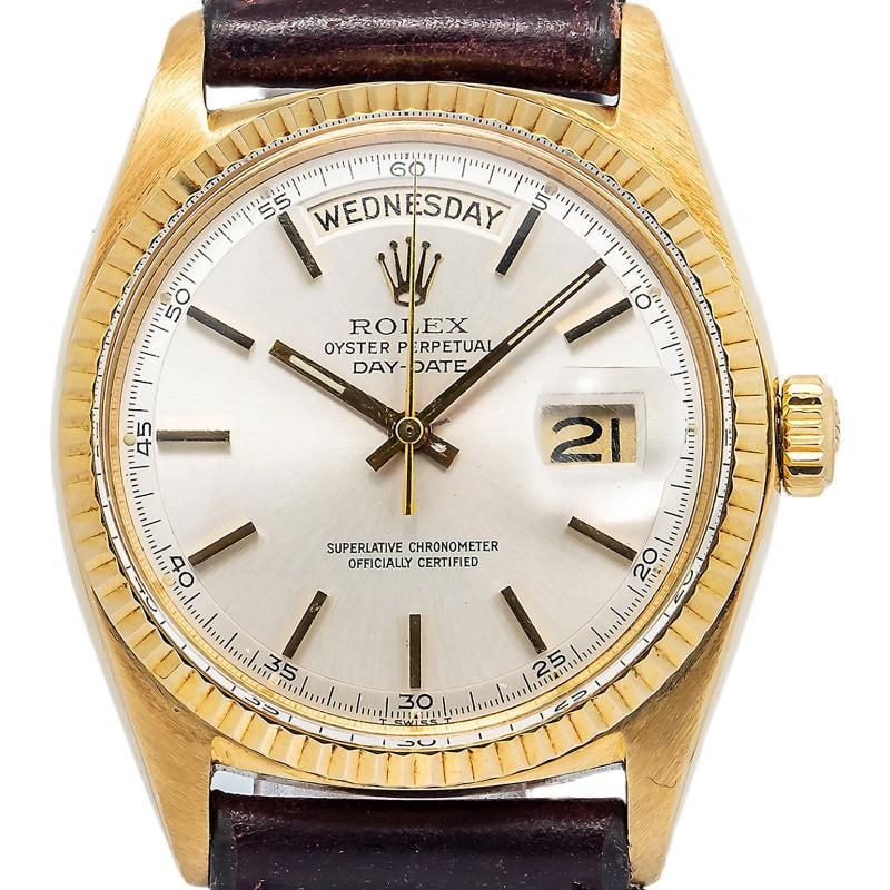 Rolex Day-Date 1803 18k Yellow Gold Silver Index Dial Automatic Men's Watch 36mm - 2