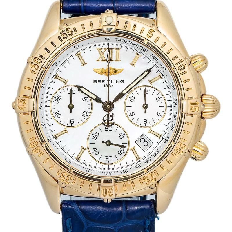 Breitling Chronomat Jetstream K55048 18k YG MOP Dial Quartz Unisex Watch 36mm - 2