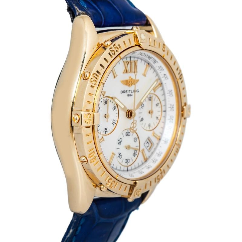 Breitling Chronomat Jetstream K55048 18k YG MOP Dial Quartz Unisex Watch 36mm - 4