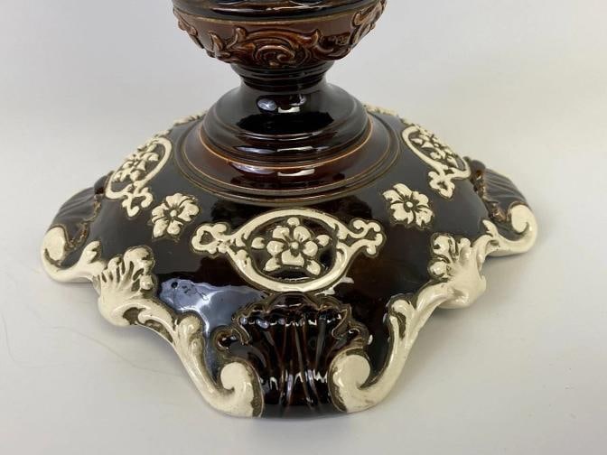 Antique J. Greiner Gerbing Majolica Pottery Art Nouveau Centerpiece Figural Bowl - 6