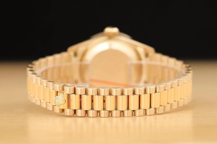 ROLEX LADIES PRESIDENT 69178 FACTORY SAPPHIRE STRING DIAMOND 18K GOLD WATCH - 7