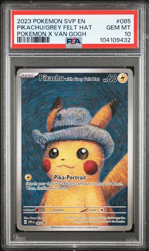 2023 POKEMON SVP EN-SV BLACK STAR PROMO #085 PIKACHU WITH GREY FELT HAT PSA 10 (1 of 2)