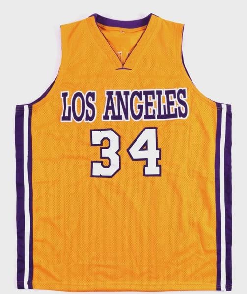 Shaq Shaquille O'Neal Signed Yellow Gold Custom Jersey Beckett Witnessed - 8