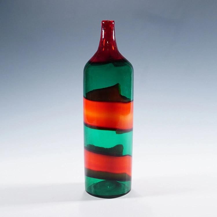 Vase 'A Fasce' by Fulvio Bianconi for Venini, Venice Murano 1950s - 2