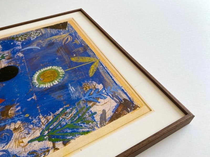 PAUL KLEE RARE 1987 MODERNIST LITHO PRINT FRAMED POSTER "SUNKEN LANDSCAPE" 1918 - 10