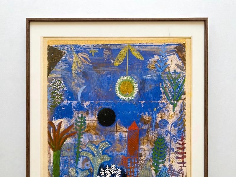 PAUL KLEE RARE 1987 MODERNIST LITHO PRINT FRAMED POSTER "SUNKEN LANDSCAPE" 1918 - 2