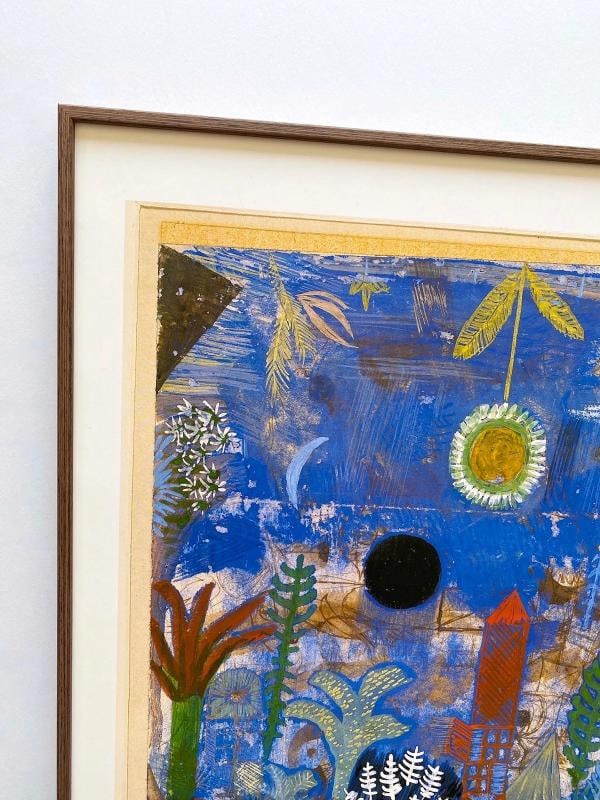 PAUL KLEE RARE 1987 MODERNIST LITHO PRINT FRAMED POSTER "SUNKEN LANDSCAPE" 1918 - 4