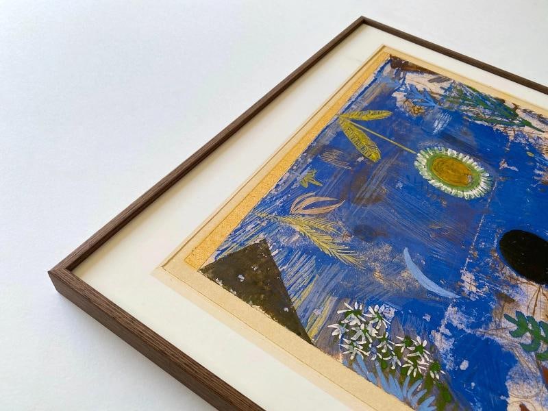 PAUL KLEE RARE 1987 MODERNIST LITHO PRINT FRAMED POSTER "SUNKEN LANDSCAPE" 1918 - 5