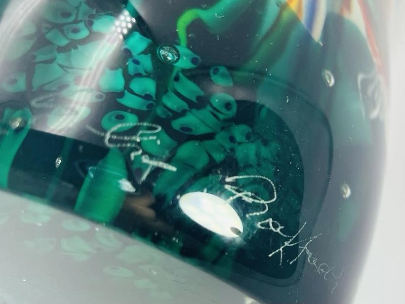 Massive Murano Aquarium Sculpture Elio Raffaeli Lovers Submerged 40lbs Stunning - 10