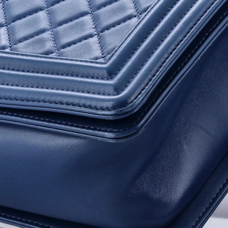 Chanel Boy Flap Bag Quilted Lambskin New Medium - 6