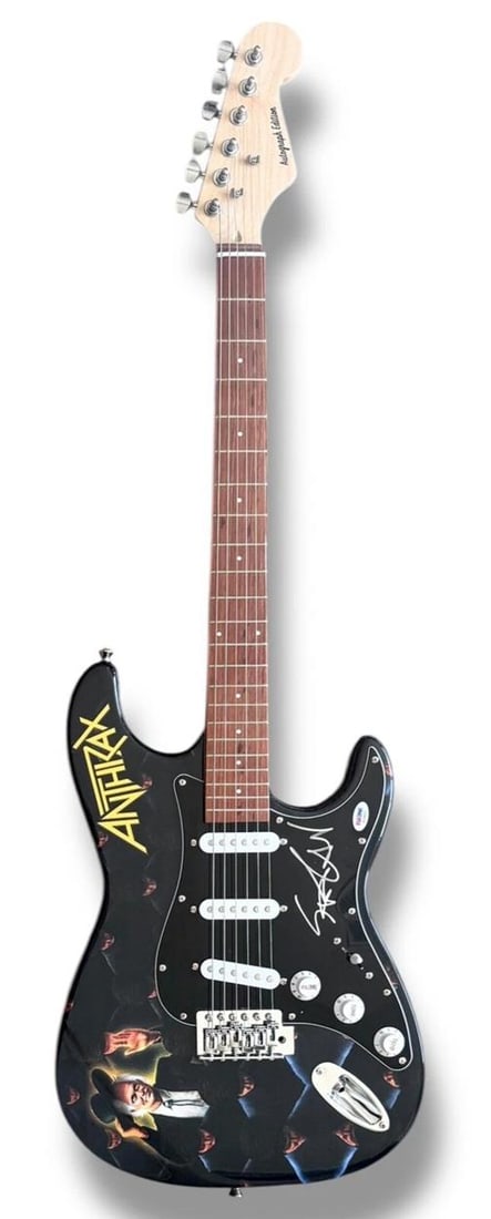 Scott Ian Signed Guitar Custom Graphics PSA/DNA COA Anthrax Among the Living - 2