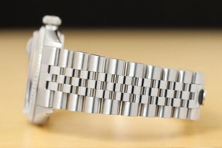 ROLEX MENS DATEJUST RED VIGNETTE DIAMOND 18K WHITE GOLD SS WATCH w/ JUBILEE BAND - 5