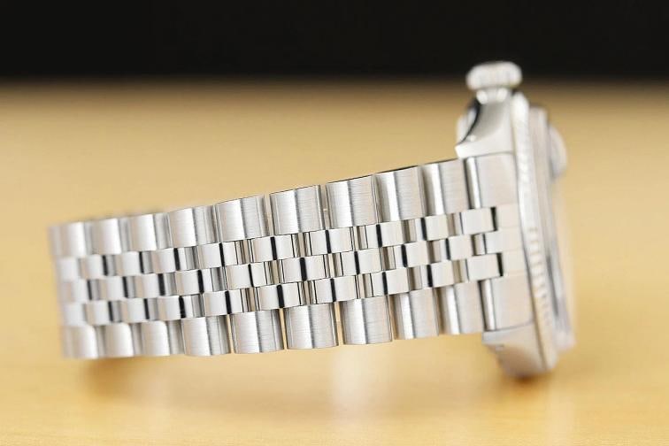 ROLEX MENS DATEJUST RED VIGNETTE DIAMOND 18K WHITE GOLD SS WATCH w/ JUBILEE BAND - 7