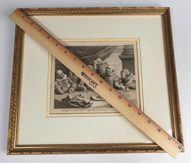 Circa 1753 English William Hogarth Columbus Breaking Egg Print, Period Piece - 9