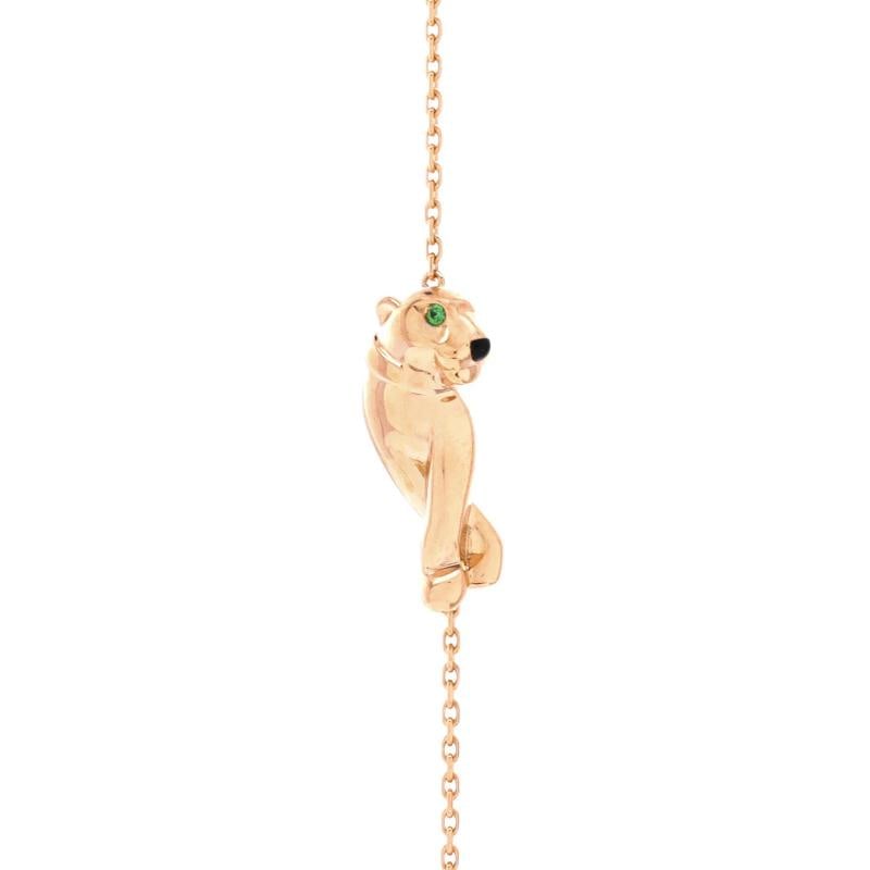 Cartier Panthere de Cartier Single Chain Bracelet 18K Rose Gold with Tsavorite - 3