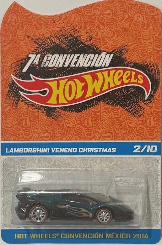 Green LAMBO VENENO Hot Wheels 2014 Mexico Convention #2/10 Christmas Special (1 of 4)