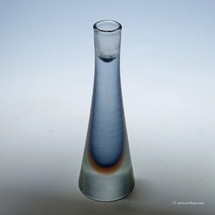 Vintage Venini Candle Holder with Inciso Decoration, Paolo Venini, Murano 1956 - 2