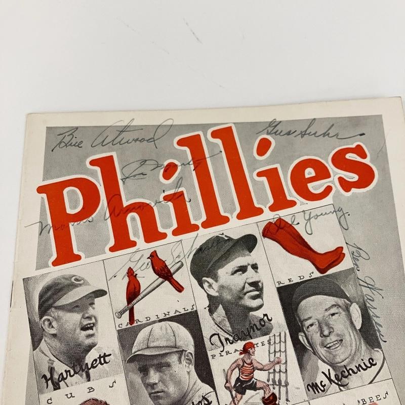 1939 Philadelphia Phillies Team Signed Official Scorecard w/22 Signatures JSA - 3
