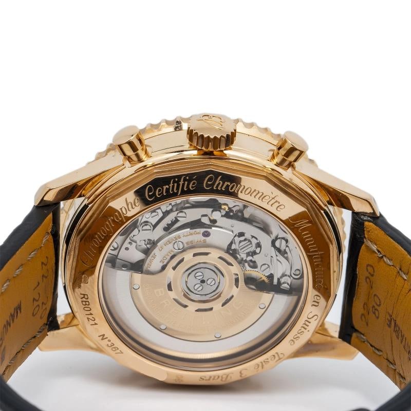 Breitling Navitimer RB0121 COMPLETE 18K Rose Gold Blue Dial Auto Men Watch 43mm - 6