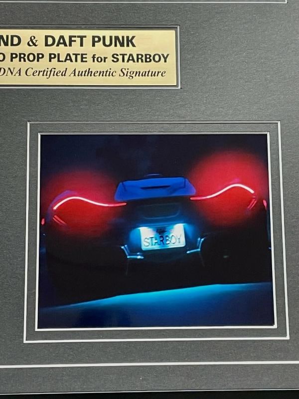 The Weeknd "Starboy" Signed CD Album License Plate Framed Collage PSA COA Auto - 5