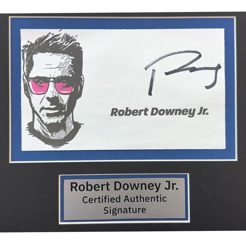 Robert Downey Jr. Signed Iron Man Movie Car Audi R8 License Plate Framed JSA COA - 2