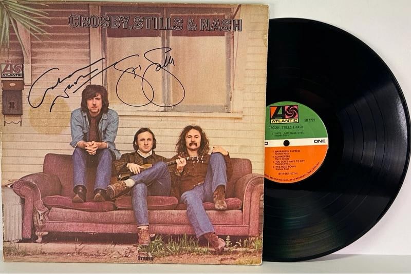 STILLS NASH Signed Auto LP Cover Vinyl JSA CROSBY STEPHEN STILLS GRAHAM NASH (1 of 3)