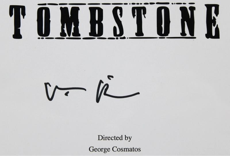 Val Kilmer Tombstone Authentic Signed Replica Movie Script JSA - 2