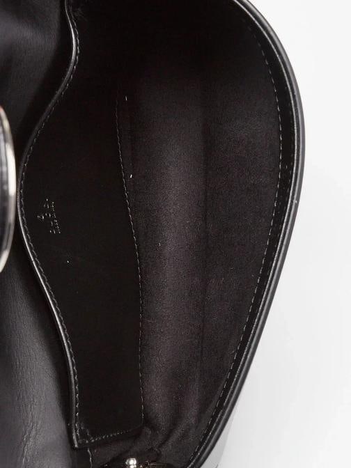 Gucci Black Smooth Leather Super Mini Petite GG Chain Bag - 10