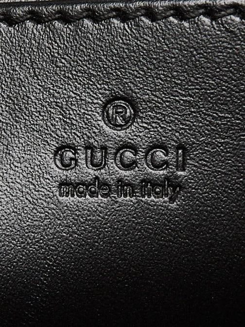 Gucci Black Smooth Leather Super Mini Petite GG Chain Bag - 9