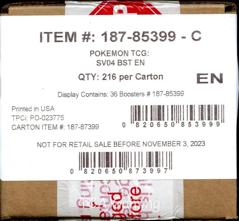 6x SV Paradox Rift SEALED Booster Box (CASE of AUTHENTIC Pokemon Cards): Condition: New/Factory Sealed: A brand-new, unused, unopened, undamaged item (including handmade items),Country of Origin: United States,Card Size: Standard,Autographed: No,Set: Paradox