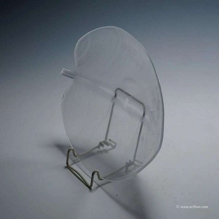 Vintage Art Glass Plate by Tyra Lundgren for Venini, Murano - 6