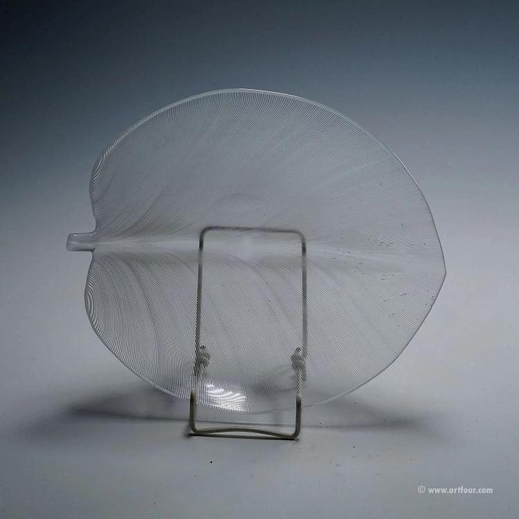 Vintage Art Glass Plate by Tyra Lundgren for Venini, Murano - 7